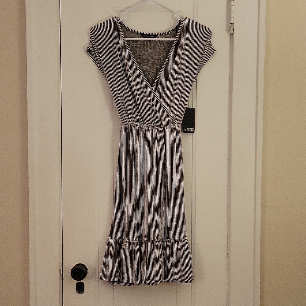 Striped V-Neck Dress